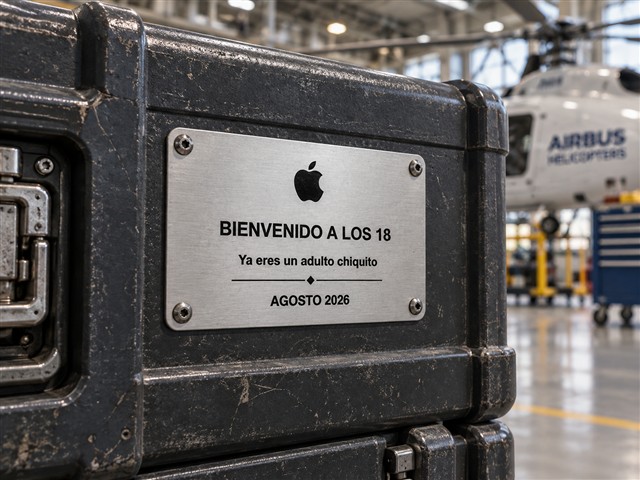 Placa de mensaje conmemorativo en soporte industrial