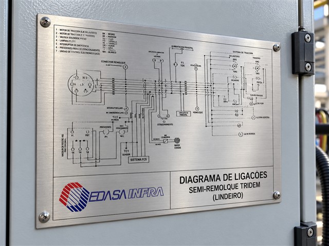 Placa con diagrama de conexiones