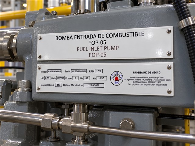 Identificación de bomba de entrada de combustible