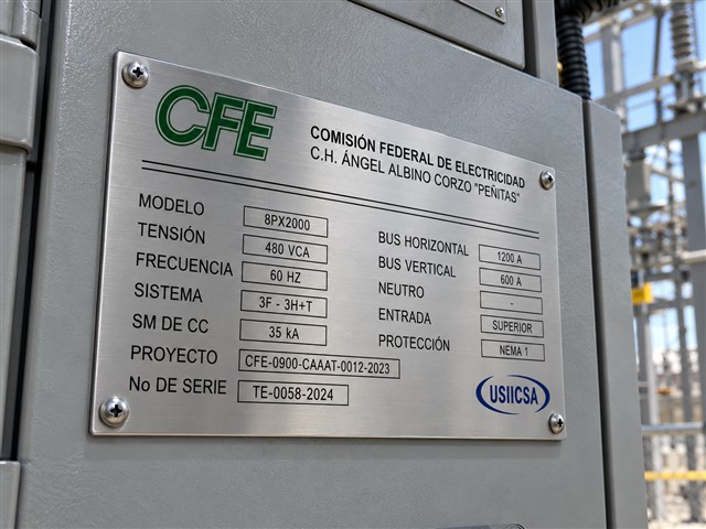 Datos de equipo eléctrico CFE