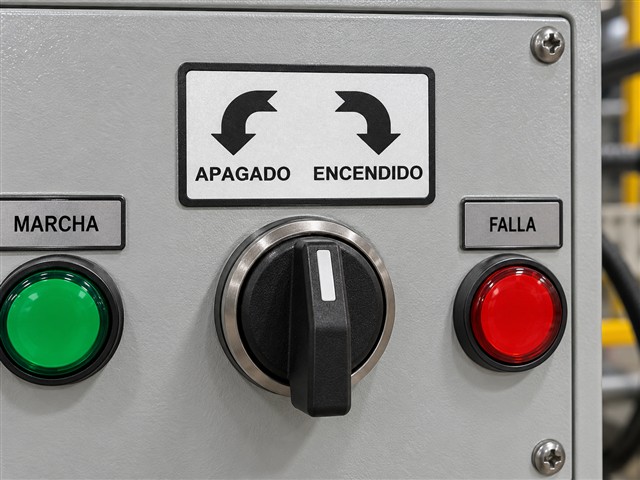 Leyendas de encendido, apagado, marcha y falla