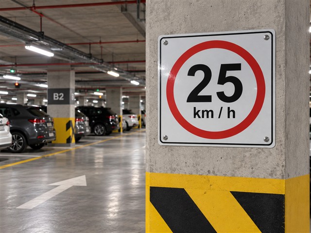 Señal de velocidad máxima de 25 km/h