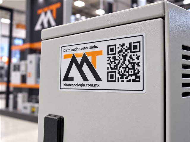 Etiqueta de distribuidor autorizado con QR